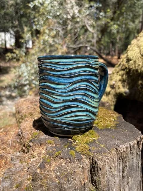 Flowing River • Mug — handmade ceramic by Kelly Olivier, 404 Ceramics