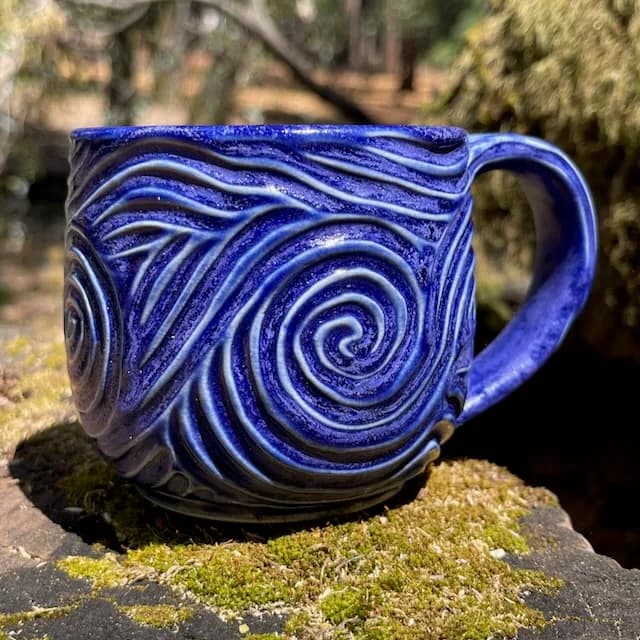 Flowing River • Mug — handmade ceramic by Kelly Olivier, 404 Ceramics