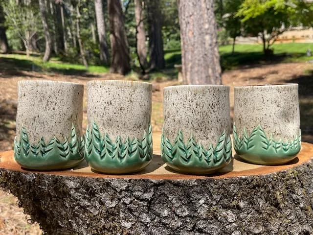 Forest • Cup Set — handmade ceramic by Kelly Olivier, 404 Ceramics