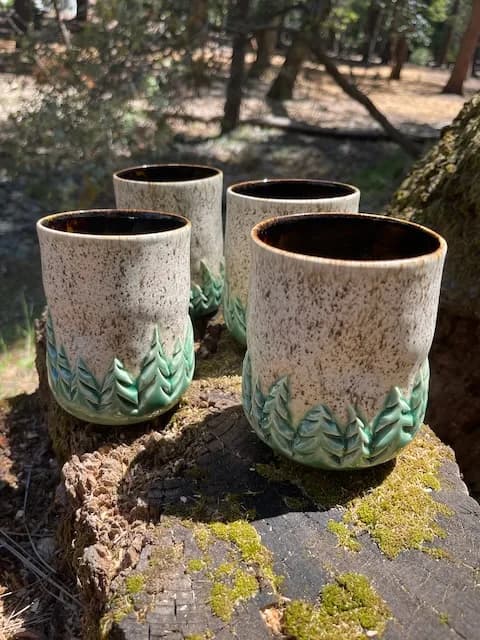 Forest • Cup Set — handmade ceramic by Kelly Olivier, 404 Ceramics