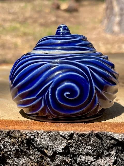 Mini • Flowing River • Jar — handmade ceramic by Kelly Olivier, 404 Ceramics