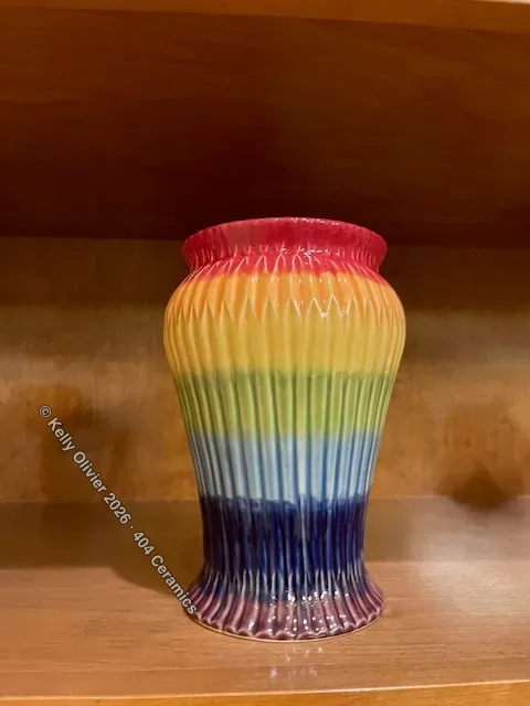 Rainbow • Vase — handmade ceramic by Kelly Olivier, 404 Ceramics