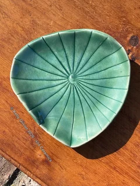 Leaf Impression • Plate — handmade ceramic by Kelly Olivier, 404 Ceramics