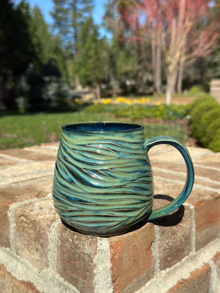 Flowing River • Mug — handmade ceramic by Kelly Olivier, 404 Ceramics