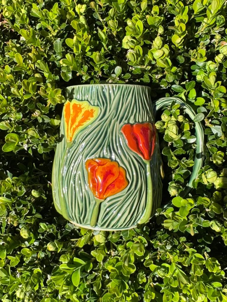 Poppy • Mug — handmade ceramic by Kelly Olivier, 404 Ceramics
