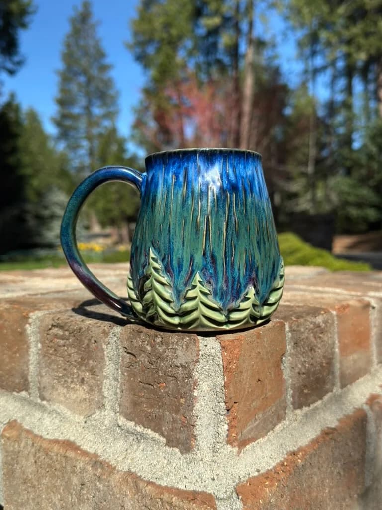 Northern Lights • Mug — handmade ceramic by Kelly Olivier, 404 Ceramics