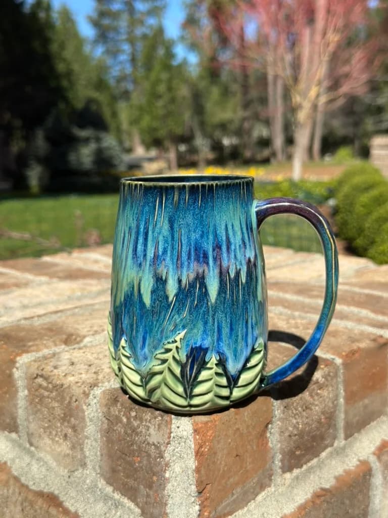 Northern Lights • Mug — handmade ceramic by Kelly Olivier, 404 Ceramics