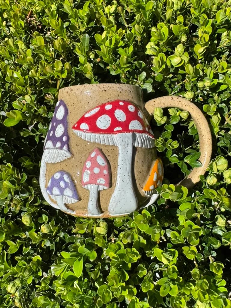 Mushroom • Mug — handmade ceramic by Kelly Olivier, 404 Ceramics