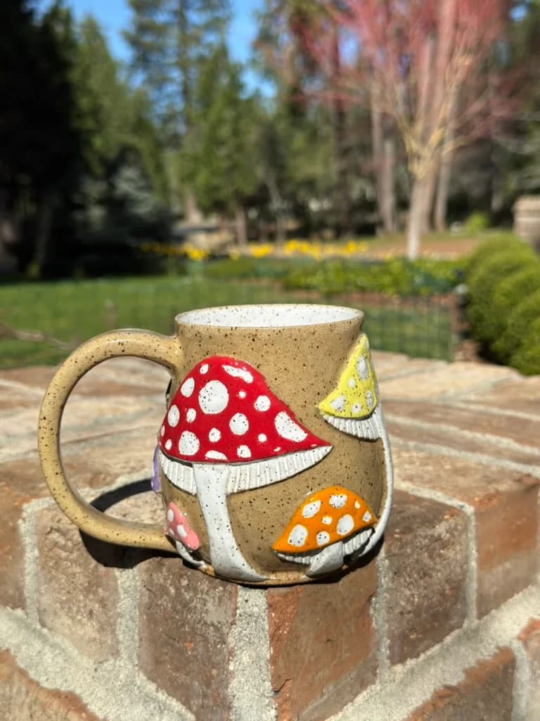 Mushroom • Mug — handmade ceramic by Kelly Olivier, 404 Ceramics