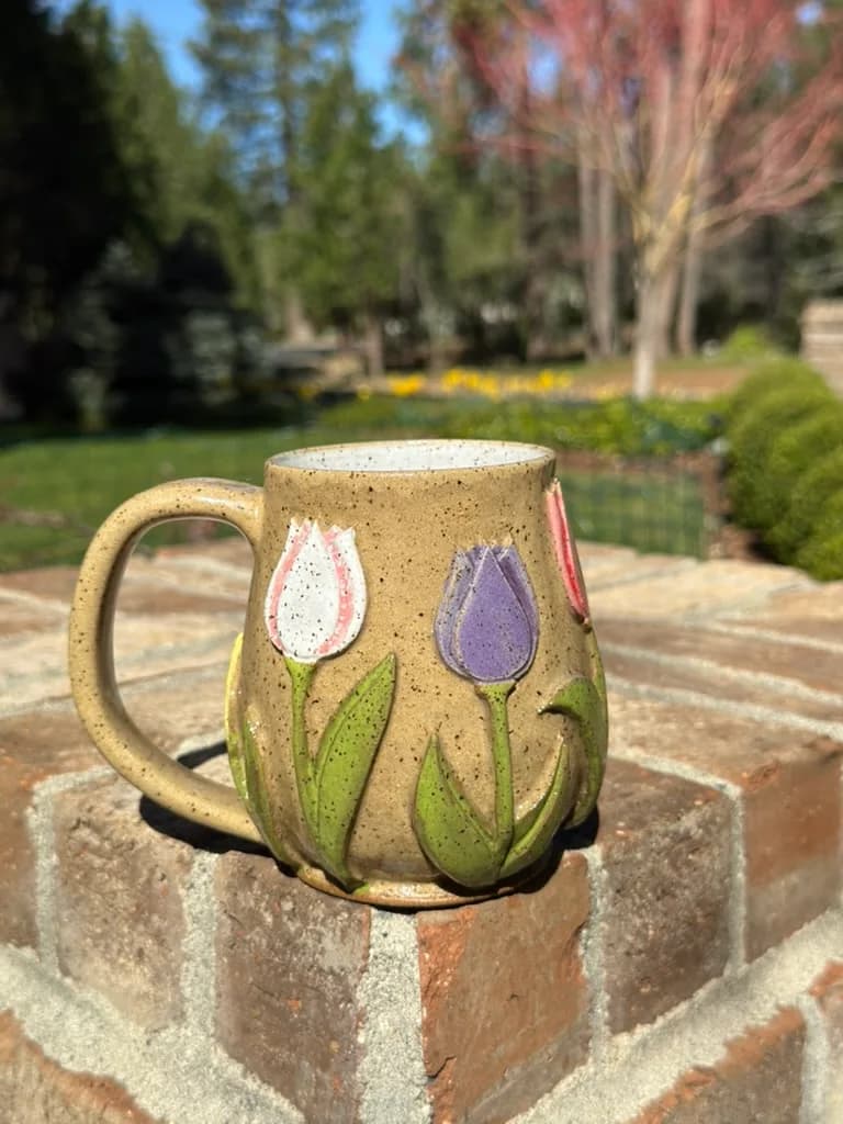 Tulip • Mug — handmade ceramic by Kelly Olivier, 404 Ceramics