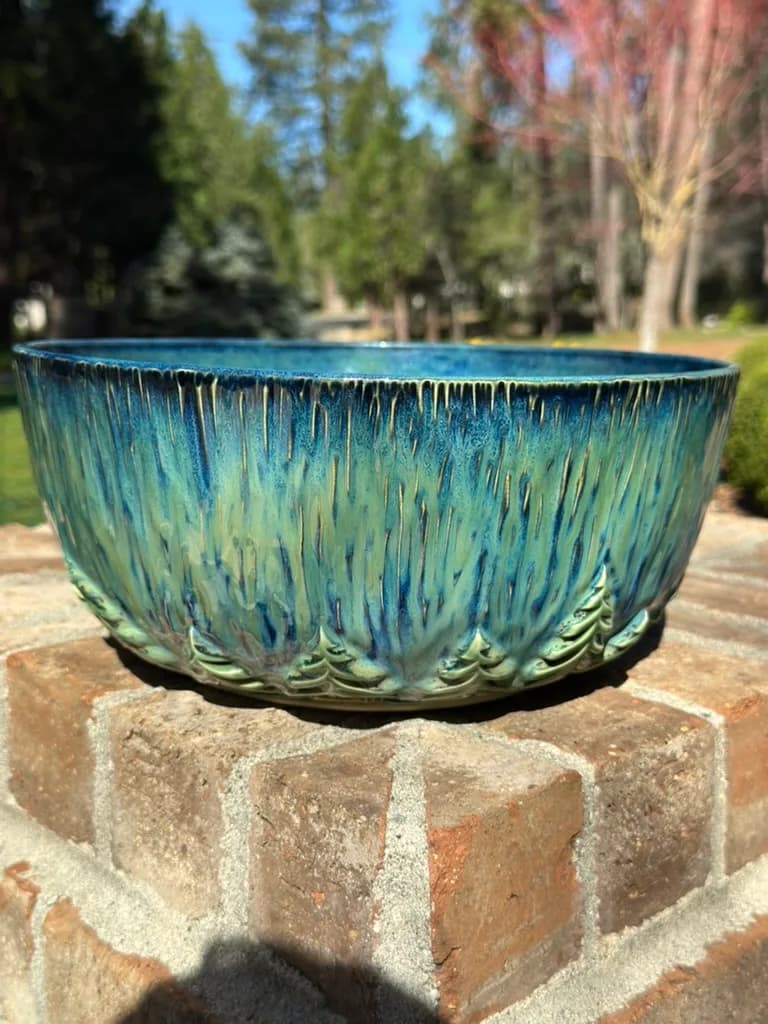 Large • Northern Lights • Bowl — handmade ceramic by Kelly Olivier, 404 Ceramics