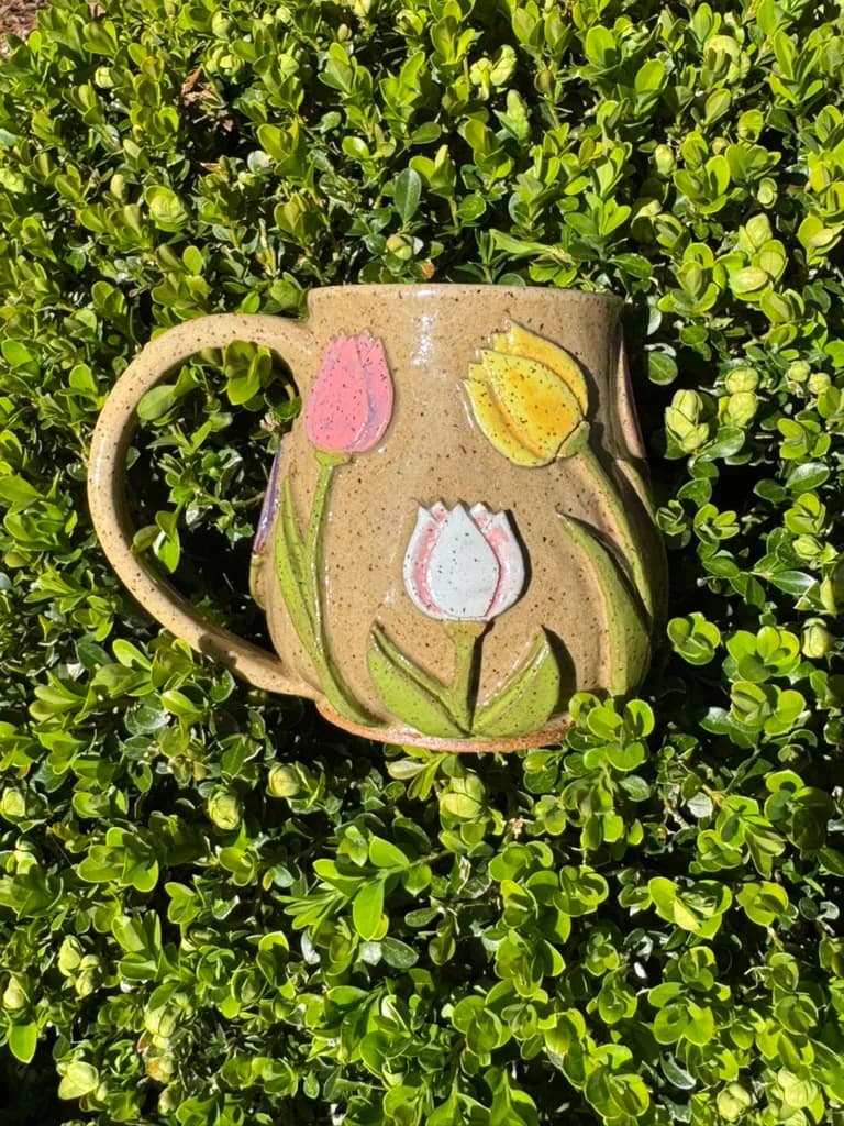 Tulip • Mug — handmade ceramic by Kelly Olivier, 404 Ceramics