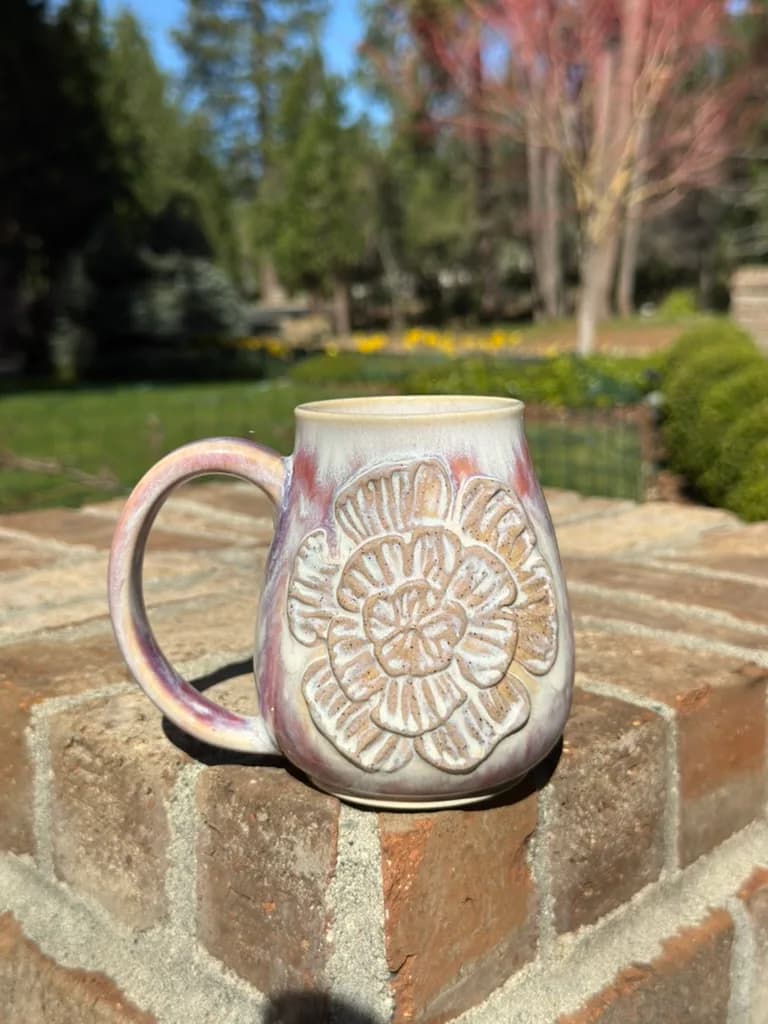 Flower • Mug — handmade ceramic by Kelly Olivier, 404 Ceramics