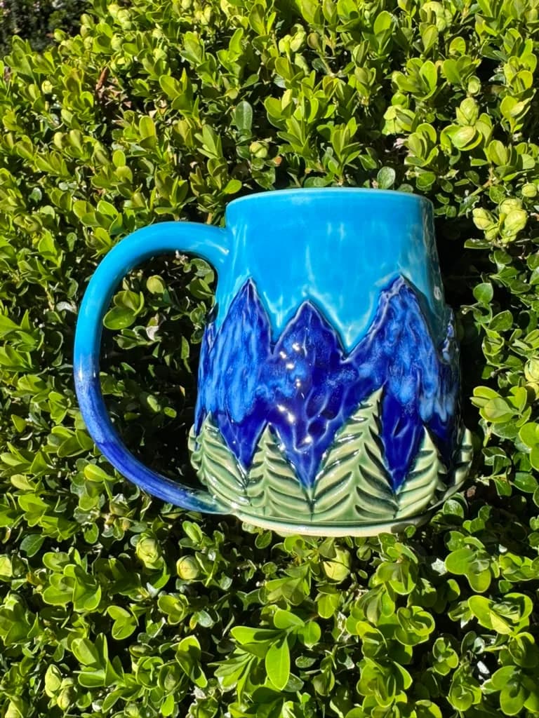 Mountain Forest • Mug — handmade ceramic by Kelly Olivier, 404 Ceramics