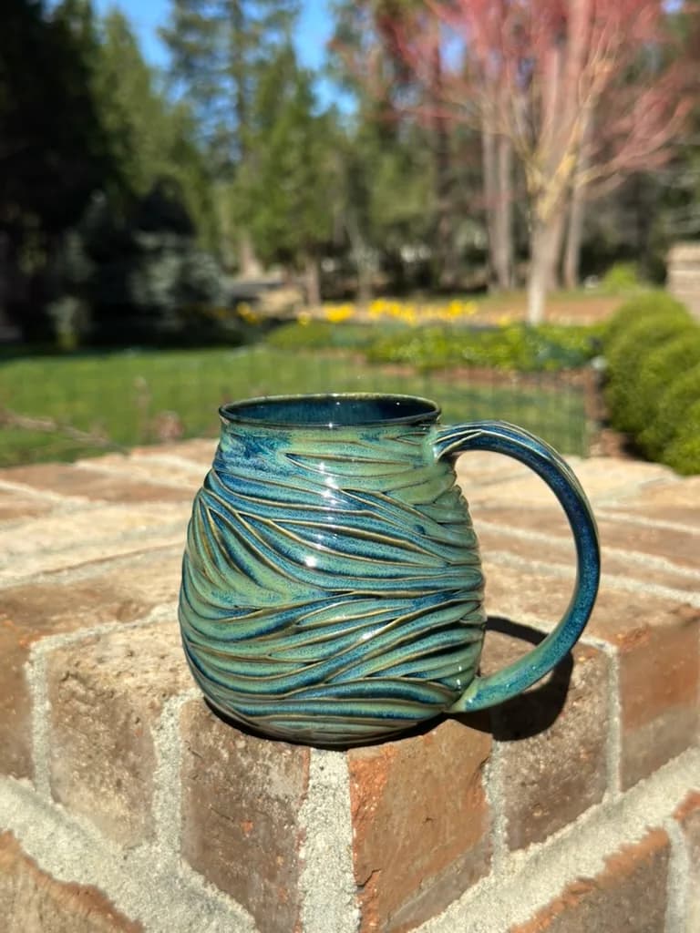 Flowing River • Mug — handmade ceramic by Kelly Olivier, 404 Ceramics