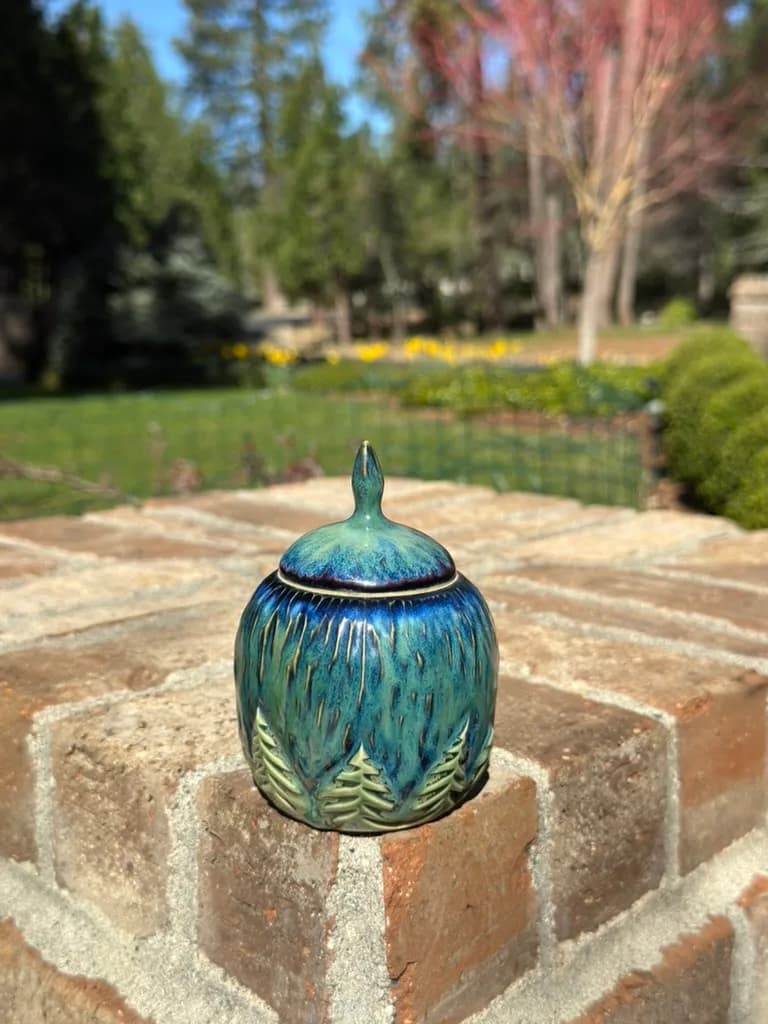 Mini • Northern Lights • Jar — handmade ceramic by Kelly Olivier, 404 Ceramics