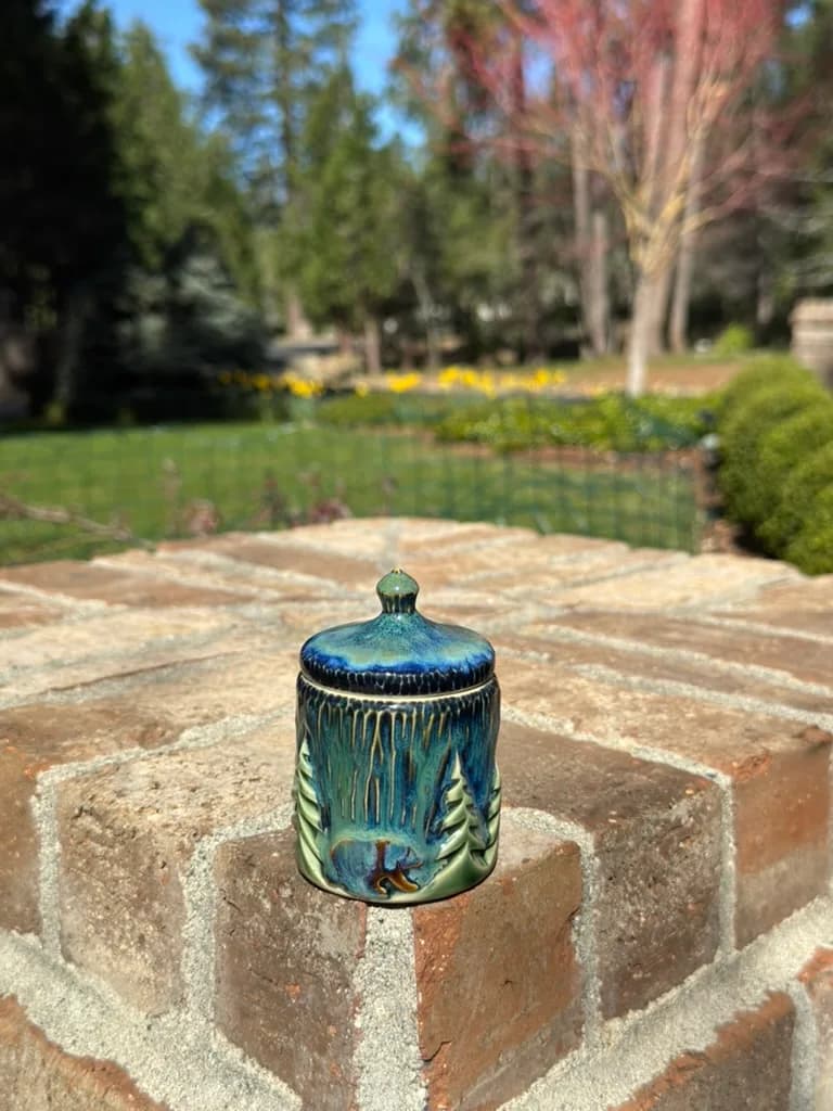 Mini • Northern Lights • Jar — handmade ceramic by Kelly Olivier, 404 Ceramics