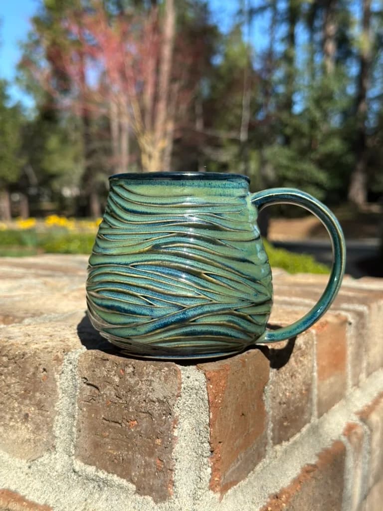 Flowing River • Mug — handmade ceramic by Kelly Olivier, 404 Ceramics
