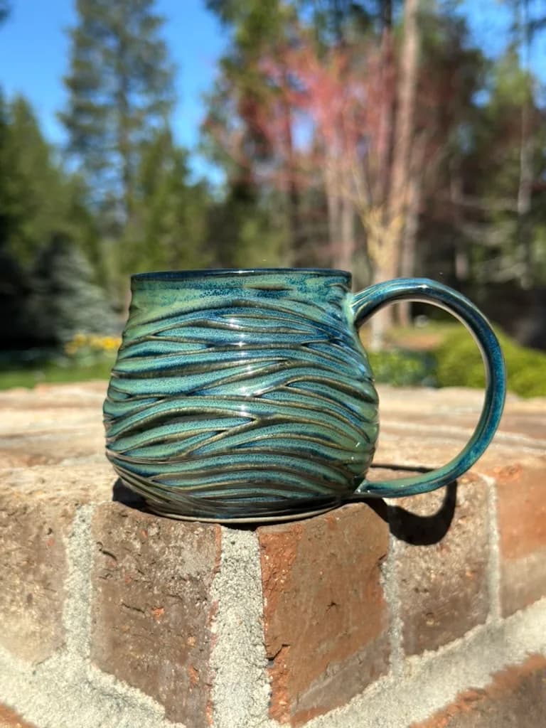 Flowing River • Mug — handmade ceramic by Kelly Olivier, 404 Ceramics